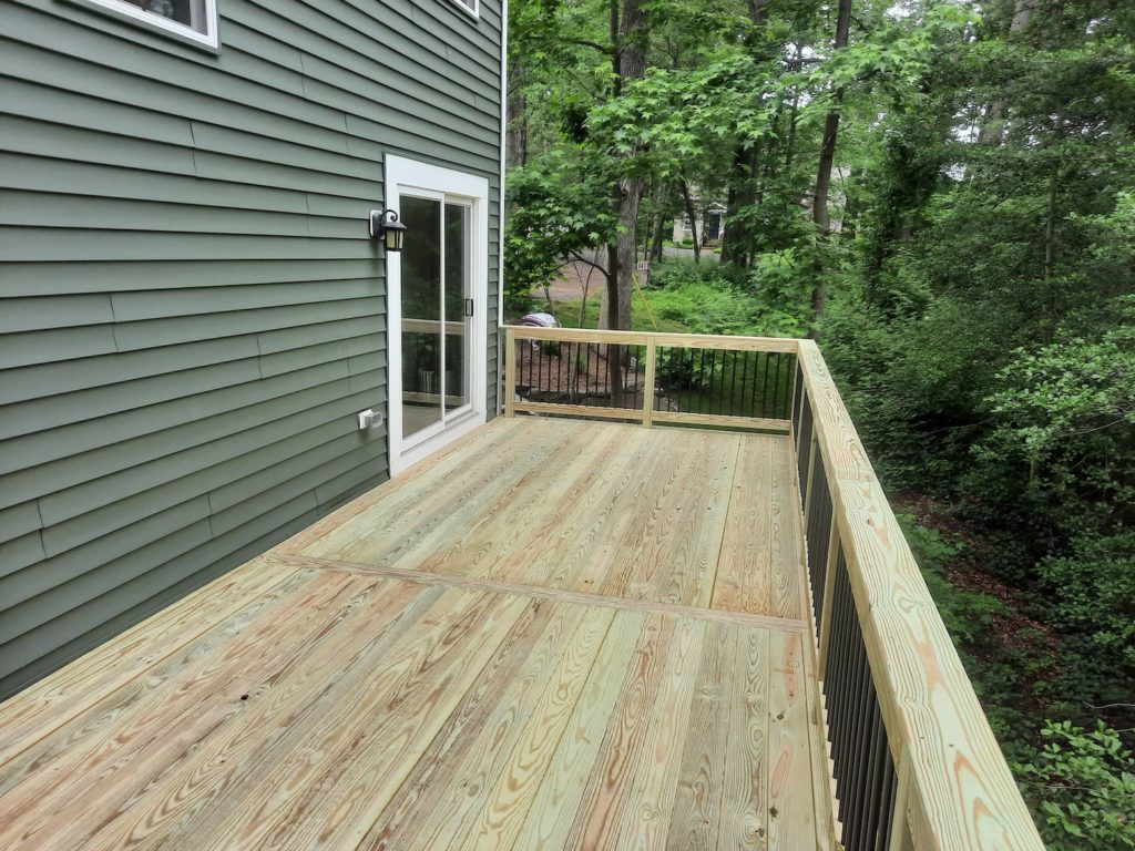 pressure treated wood deck in Maryland