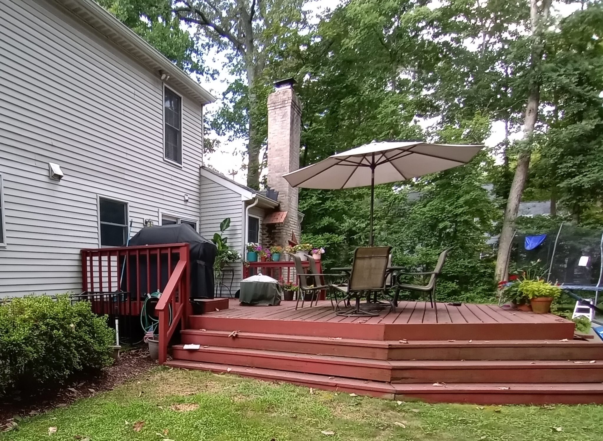Makeover Monday Grey Composite Deck in Millersville, MD Fence & Deck