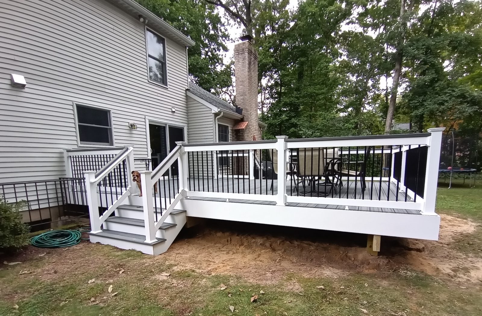 Makeover Monday Grey Composite Deck in Millersville, MD Fence & Deck