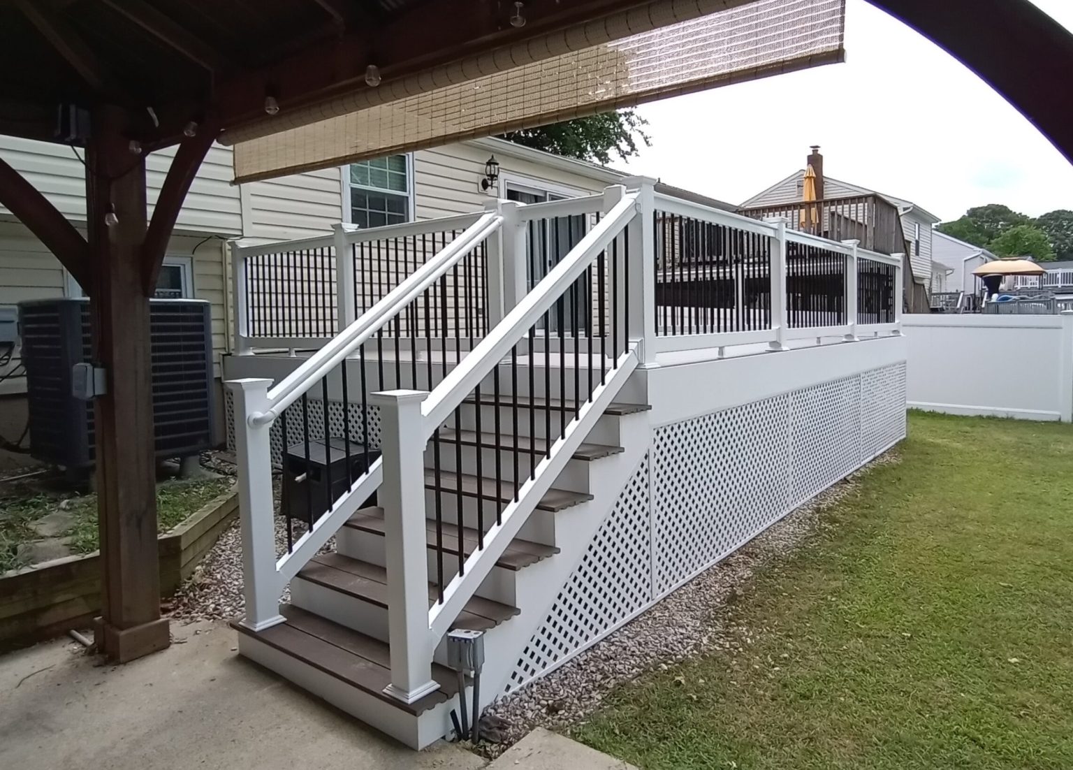 Makeover Monday TimberTech Dark Cocoa Deck in Pasadena, Maryland