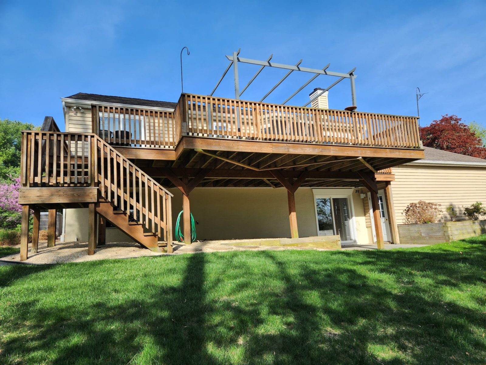 Makeover Monday Beautiful "Rocky Harbor" Trex Deck Fence & Deck