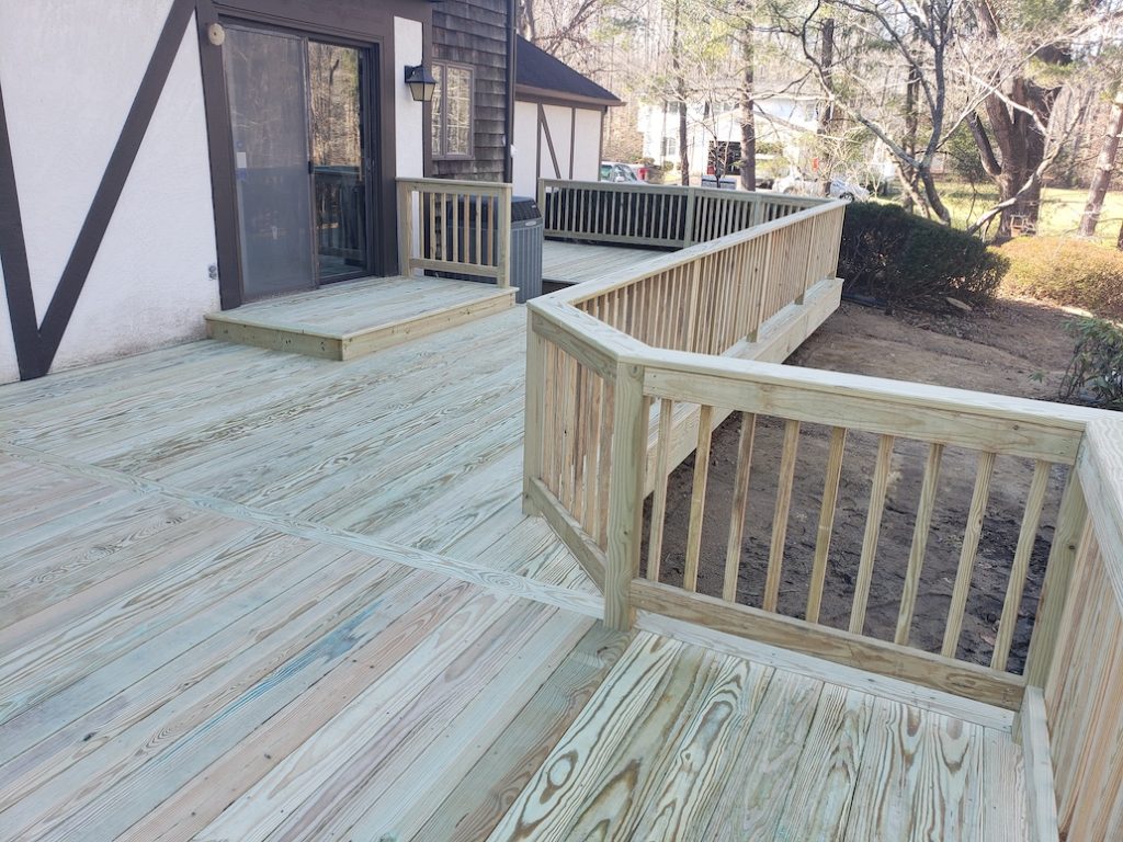 wood deck and railings 