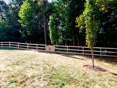 Laurel Wood Fence Installation