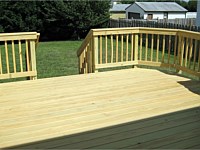 <b>Wood deck with wood railing</b>