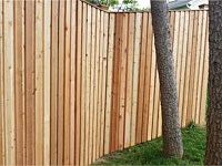 <b>8 foot high Cedar Picket Board & Batten Privacy Style fence with Cap Board</b>