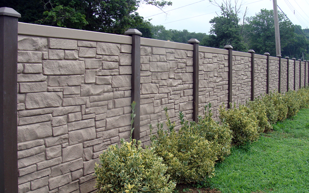 5 Brown Granite Ecostone Simtek with Dark Brown Posts