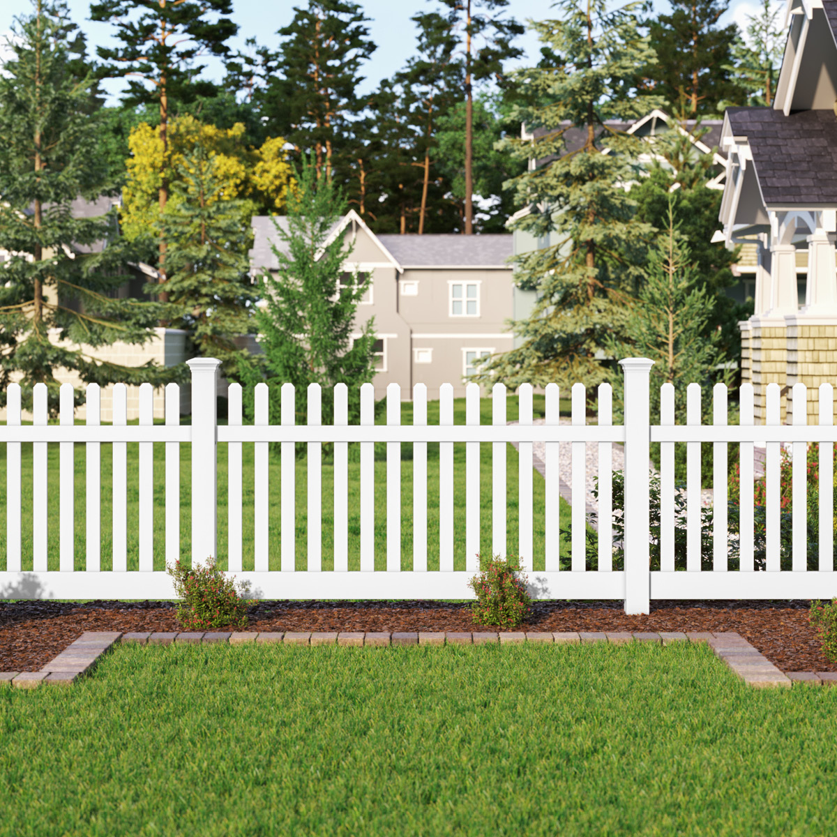 dog_ear_straight_picket_fence_white.jpg - Fence & Deck Connection dog_ear_straight_picket_fence_white.jpg