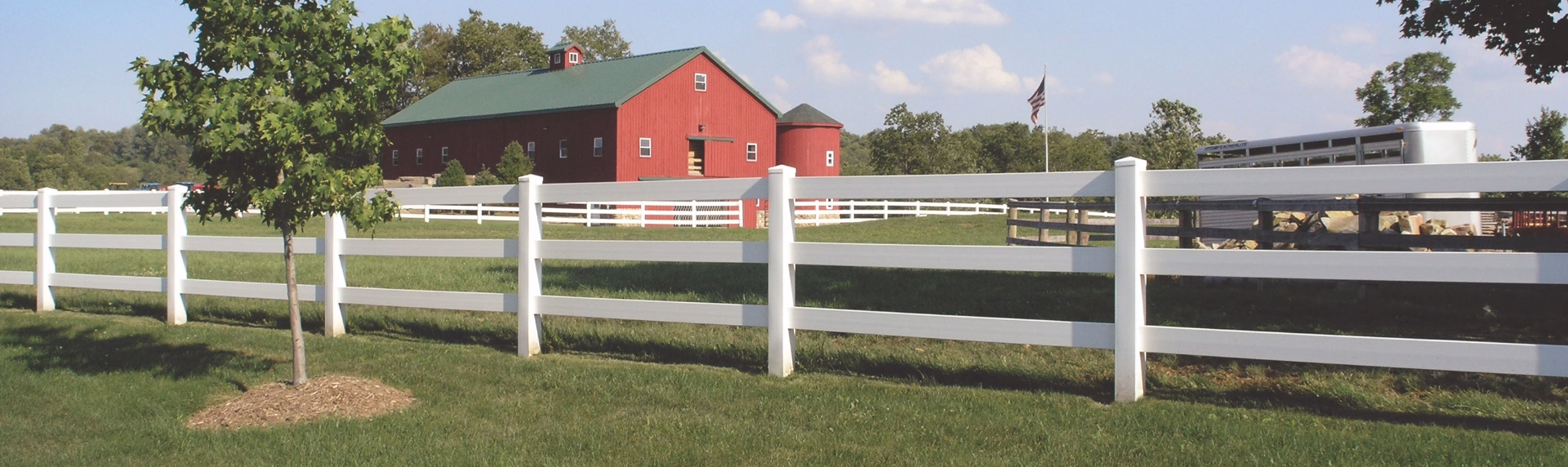 farm with rail fence