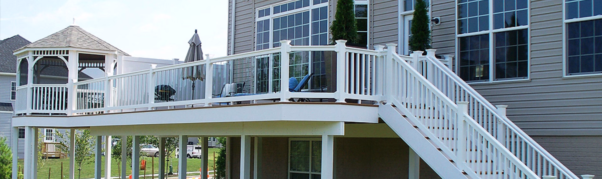 gazebo on the back of a deck