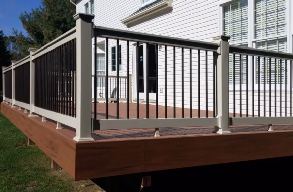 aluminum railing on a back deck