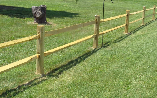 2 rail split rail wood fence