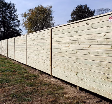 Pressure Treated Wood Sound Wall Fencing
