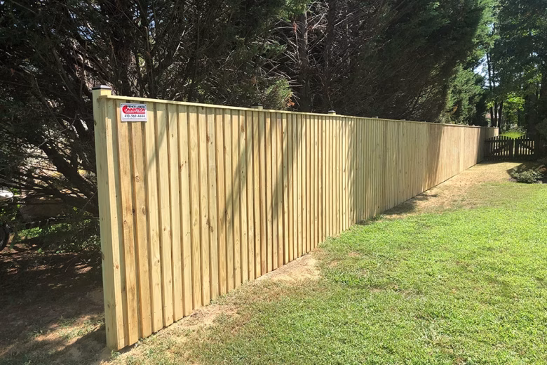 6 foot high Board and Batten Pressure Treated Privacy Fence