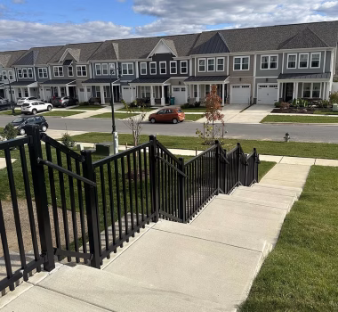 Aluminum Handrail in Townhome Community