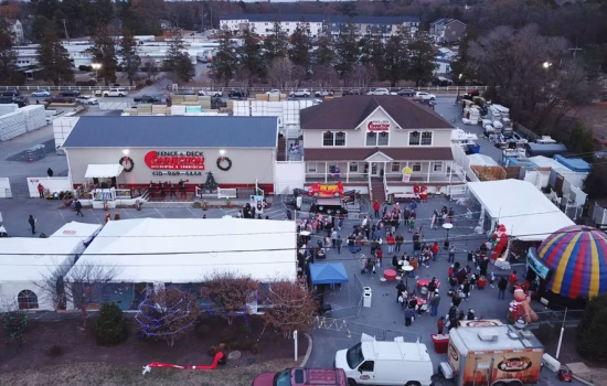 Holiday Drive Drone shot of the parking lot