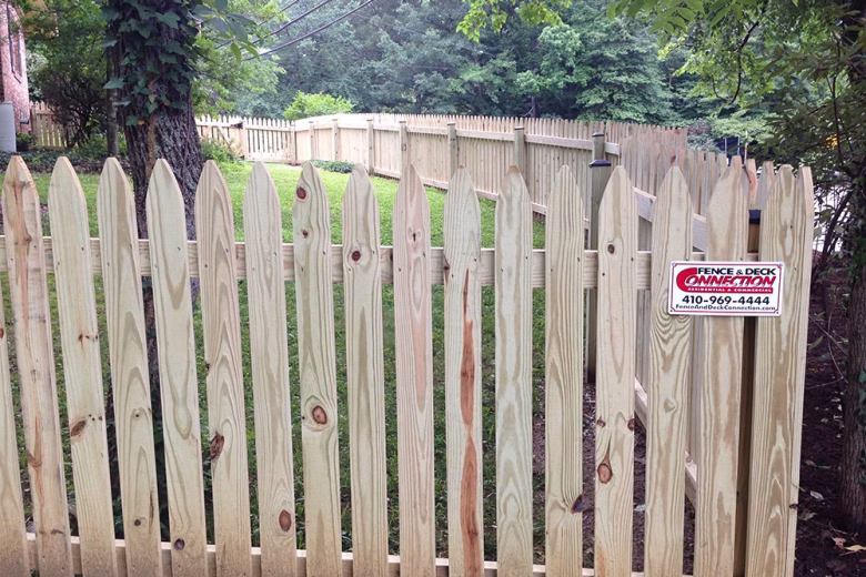 Gothic Pressure Treated Spaced Picket Wood Fence