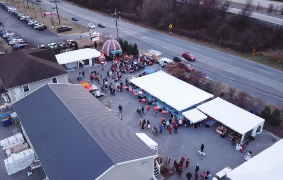 Holiday Drive Drone shot of the parking lot