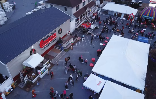 Holiday Drive Drone shot of the parking lot