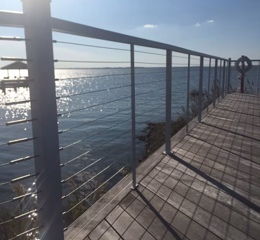 Ipe Deck with aluminum & cable railing