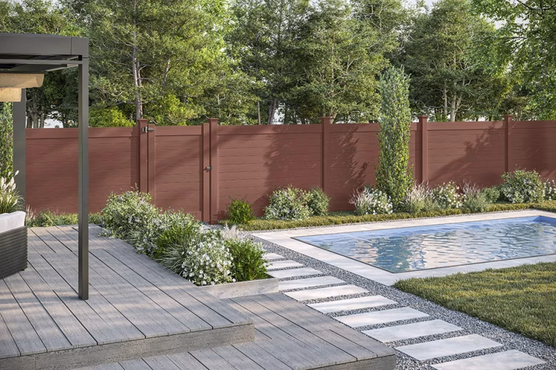 Horizontal Premium Brazilian Blend Vinyl Privacy Fence
