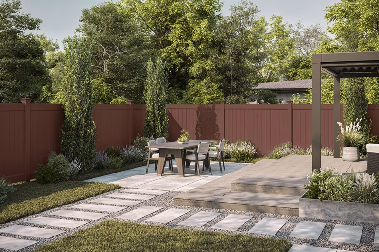 Vertical Premium Brazilian Blend Vinyl Privacy Fence