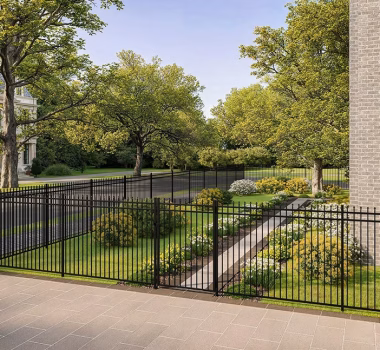 Rockford Picket Top NoVis Fence