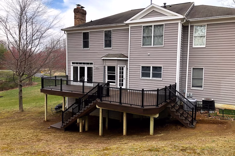 Trex Transcend Spiced Rum with Black Ultralox Aluminum Railing in Crownsville, MD