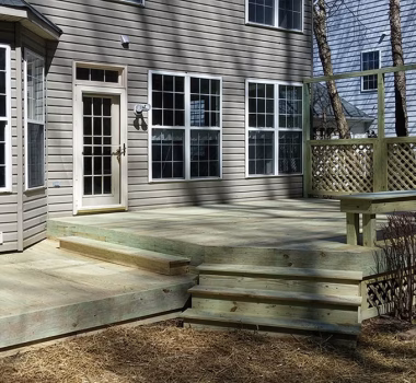 Wood Deck and Bench