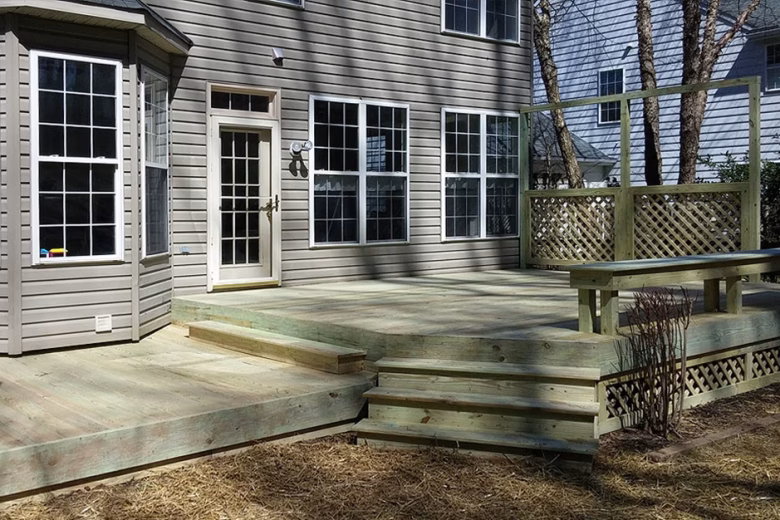 Wood Deck and Bench