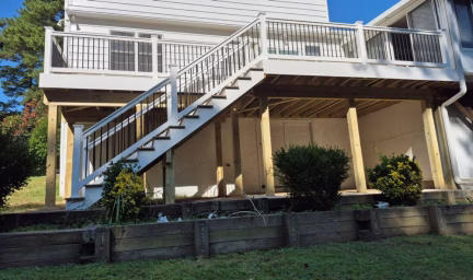 closer view of below the Timbertech deck