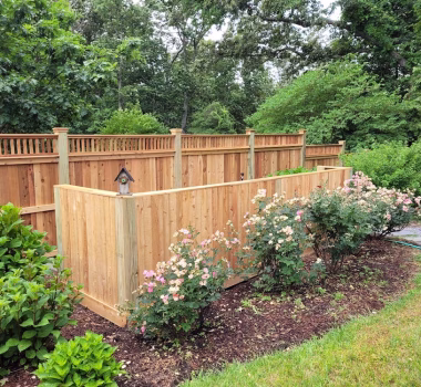 close up of a privacy fence