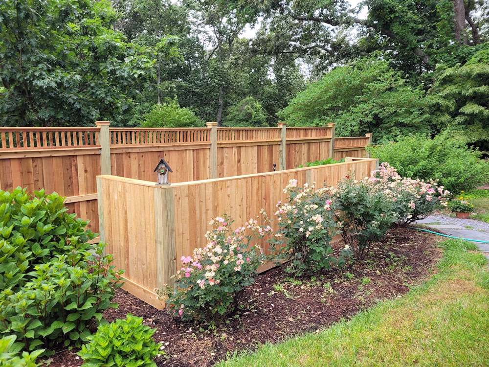 close up of a privacy fence