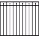Closed Top 3 Rail Aluminum Pressed Spear Fence