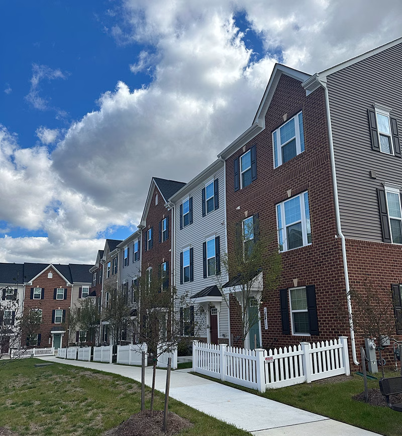 commercial neighborhood fence around townhomes