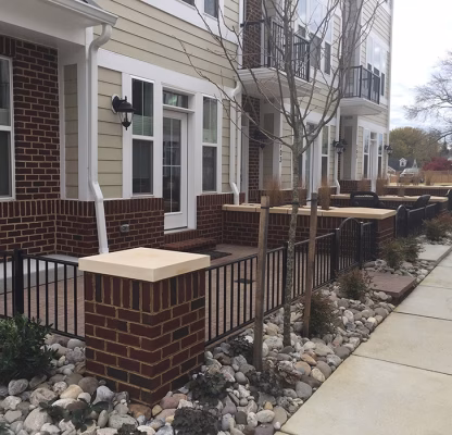 commercial fence in a home development