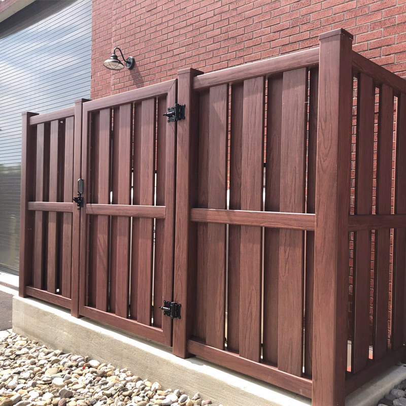 wooden dumpster enclosure