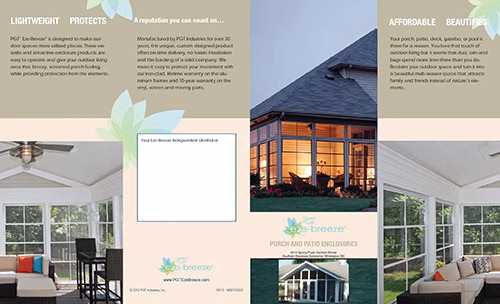 Eze Breeze Gatefold brochure