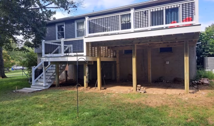 the final deck from the backyard