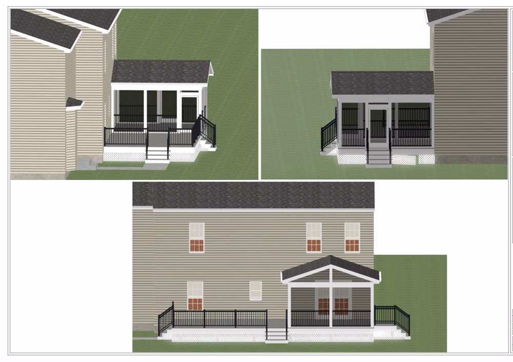 plans for the screened porch and deck