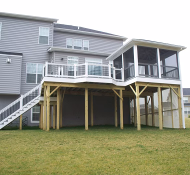 Platinum Trex Pro screened porch and deck