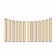 concave wood picket fence