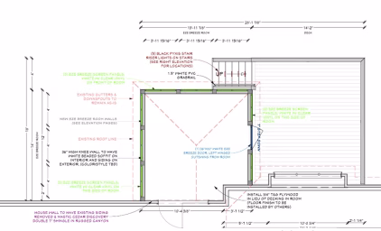 blueprint sketch of the new plan