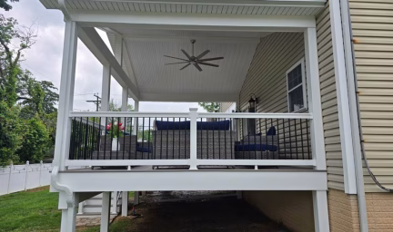 side of the Trex deck and railing