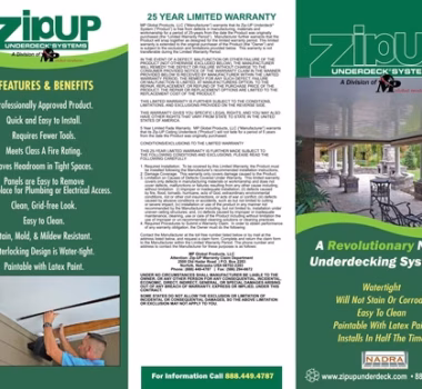 ZipUp Underdeck Brochure