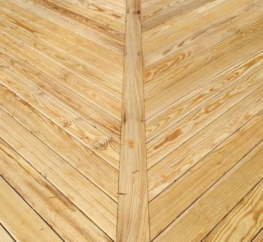 Wood Herringbone Pattern Deck Boards