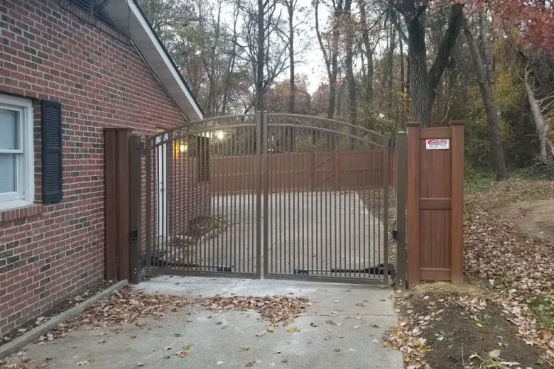 Aluminum Control Access Drive Gate at Business