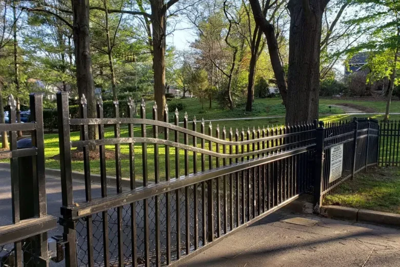 Aluminum Control Access Drive Gate at Business Location